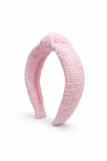Pink Tweed Knot Headband