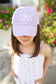 Customizable Bow Baseball Hat in Lavender (Youth)
