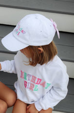 Birthday Girl Bow Baseball Hat (Baby/Toddler, Youth)