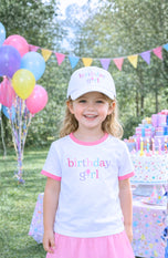 Birthday Girl Bow Baseball Hat (Baby/Toddler, Youth)