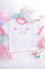Birthday Girl Bow Baseball Hat (Baby/Toddler, Youth)
