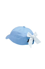 Blue Football Bow Baseball Hat (Baby/Toddler, Youth)