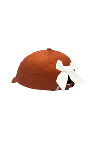 Orange Football Bow Baseball Hat (Baby/Toddler, Youth)
