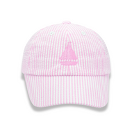 Pink Sailboat Bow Baseball Hat (Baby/Toddler, Youth)