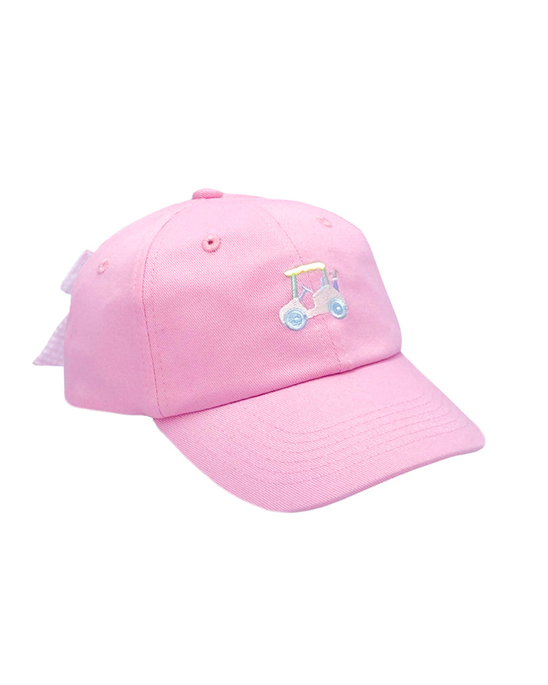 Rainbow Golf Cart Bow Baseball Hat (Girls) Bits & Bows