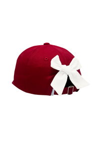 Red Football Bow Baseball Hat (Baby/Toddler, Youth)