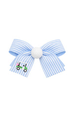 Golf Ball Seersucker Hair Bow