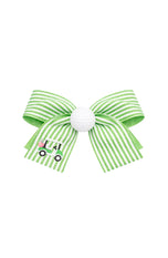 Golf Ball Seersucker Hair Bow