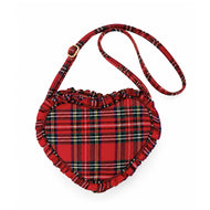 Heart Purse, Red Plaid