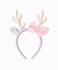 Seersucker Bow Reindeer Headband