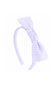 Seersucker Bow Headband in Lavender/White