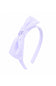Seersucker Bow Headband in Lavender/White