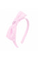 Seersucker Bow Headband in Pink/White