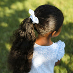 Seersucker Bow Scrunchie