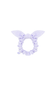 Seersucker Bow Scrunchie in Lavender/White