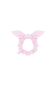 Seersucker Bow Scrunchie in Pink/White