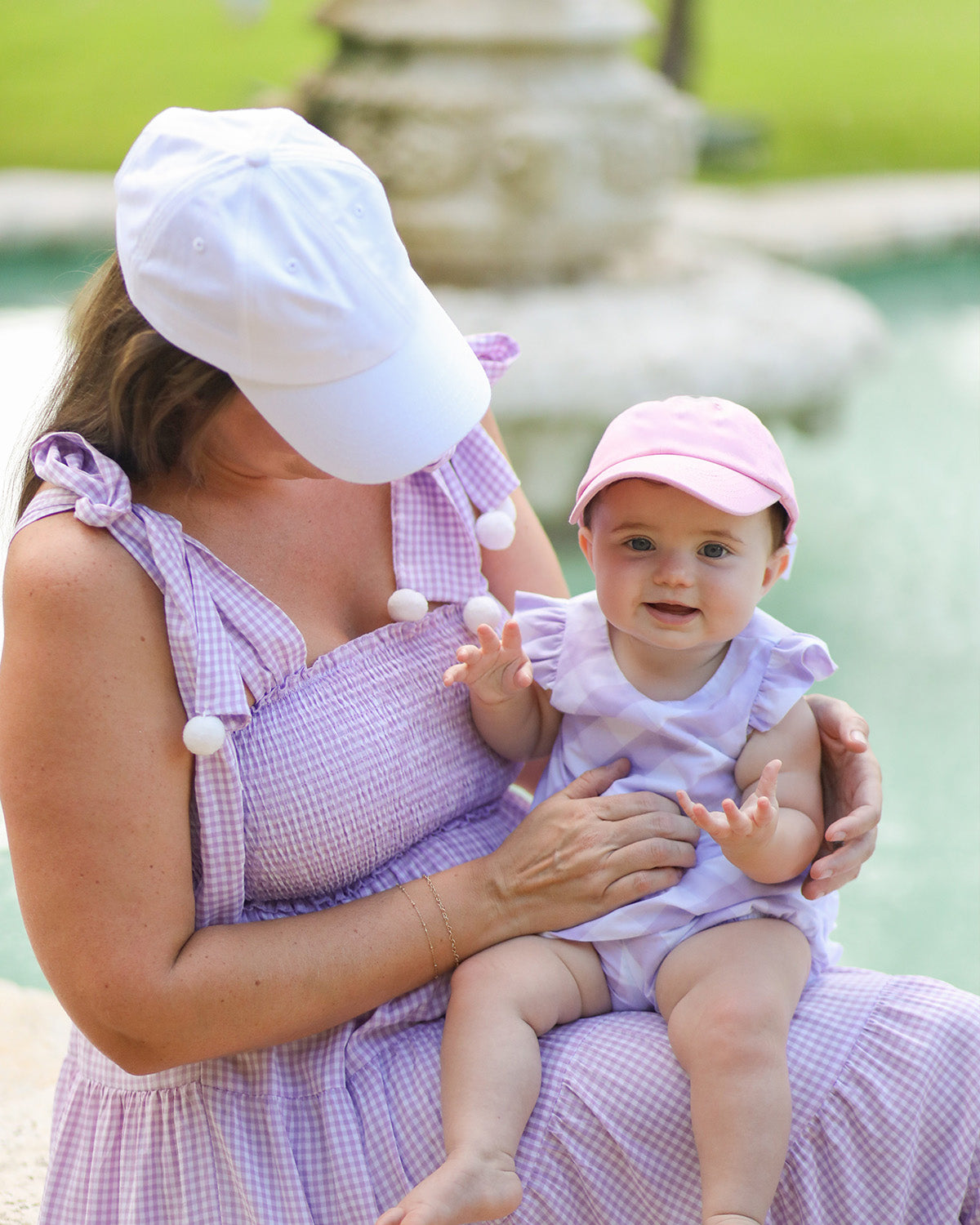 Customizable Bow Baseball Hat in Palmer Pink (Baby)