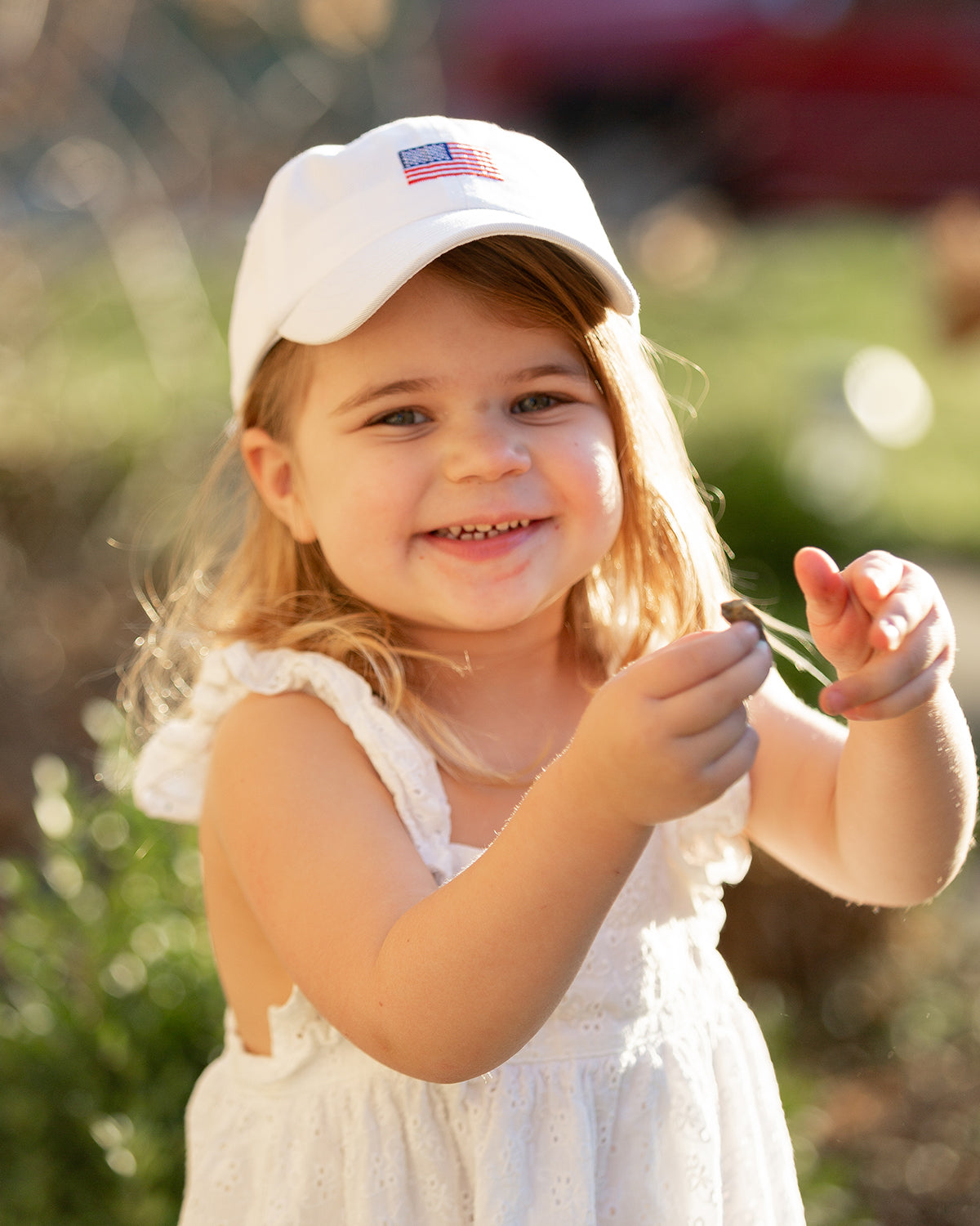 American Flag Bow Baseball Hat (Baby)