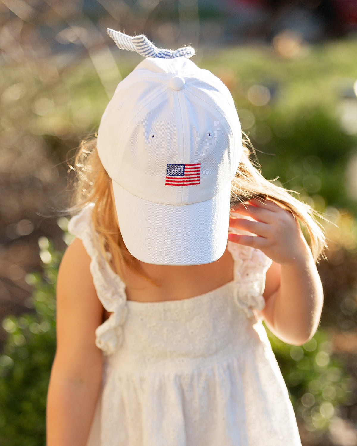 American Flag Bow Baseball Hat (Baby)