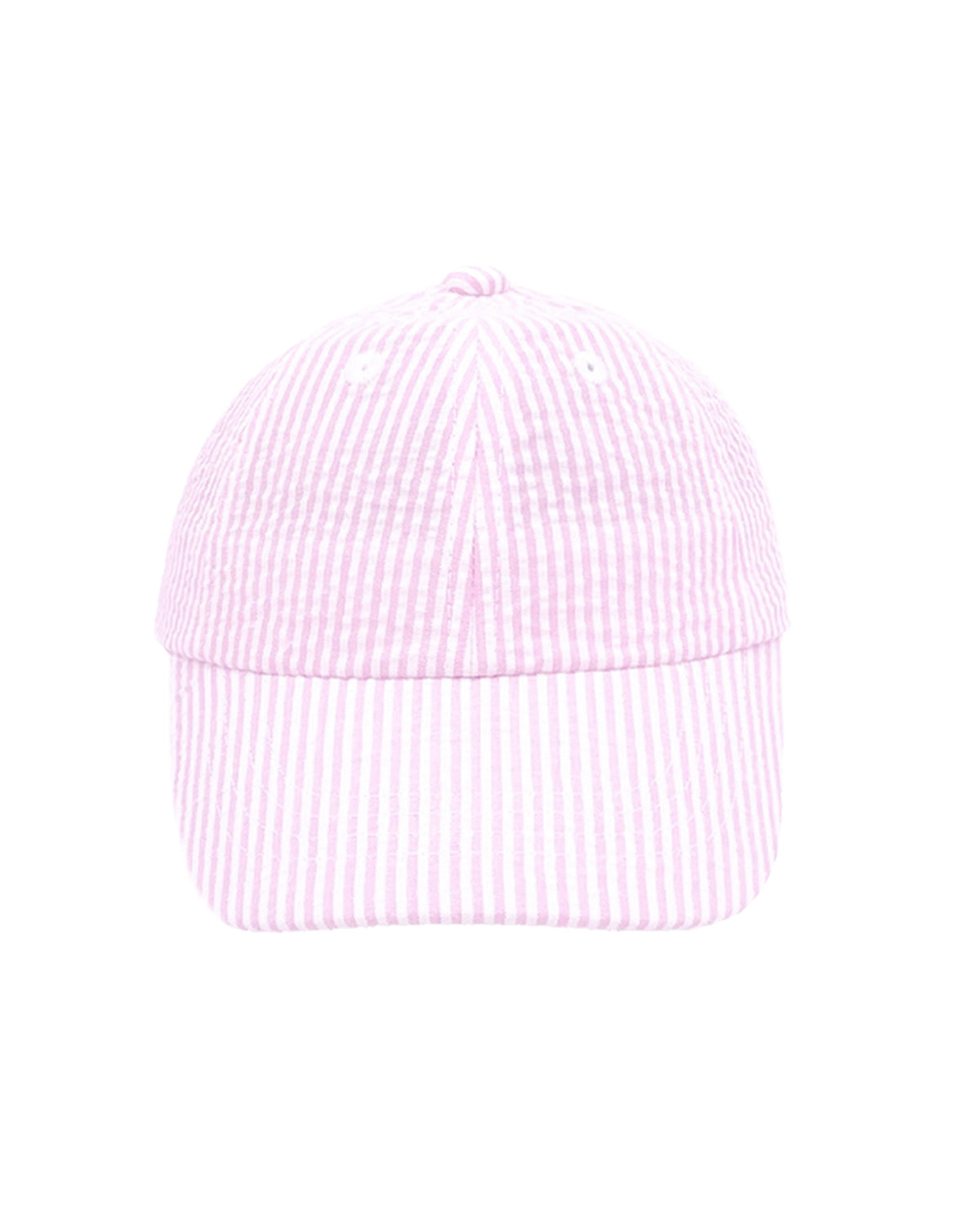 Customizable Baseball Hat in Seersucker Pink (Baby)