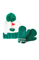Green Golf Flag Bobble Hat Bundle