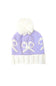 Bows Bobble Hat, Lavender