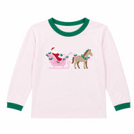 Santa's Sleigh & Horse Long Sleeve Shirt