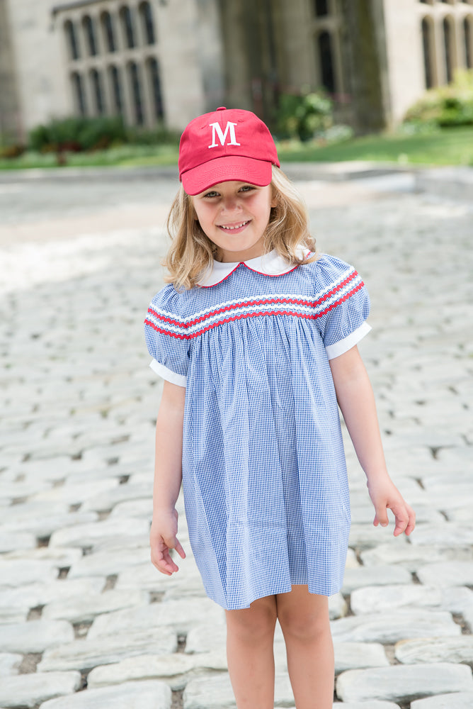 Bow Baseball Hat in Ruby Red (Girls)