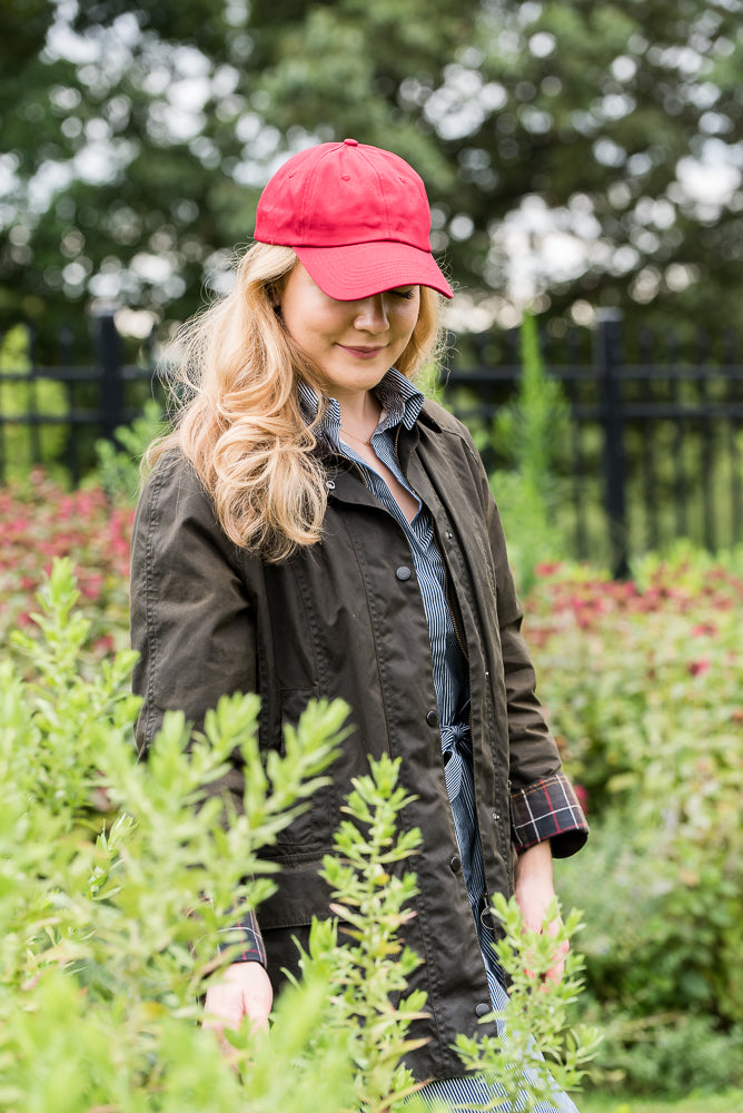 Customizable Bow Baseball Hat in Ruby Red (Women)