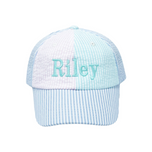 Customizable Baseball Hat in Multicolor Seersucker (Baby/Toddler) - Dropship