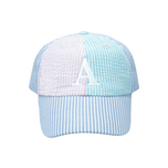 Customizable Baseball Hat in Multicolor Seersucker (Baby/Toddler) - Dropship