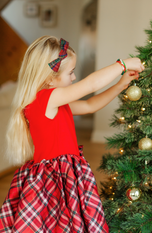Plaid Bow Headband in Scottie Stewart