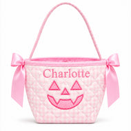 Personalizable Pink Petite Pumpkin Tote