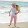 Customizable Bow Baseball Hat in Pink Seersucker (Baby/Toddler, Youth)