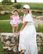 Customizable Baseball Hat in Pink Seersucker (Baby/Toddler)