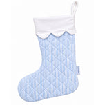 Customizable Blue Quilted Stocking