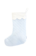 Customizable Blue Quilted Stocking