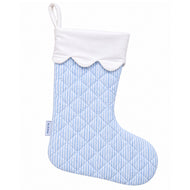 Customizable Blue Quilted Stocking