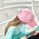 Rainbow Sparkle Bow Baseball Hat (Baby/Toddler, Youth, Junior)