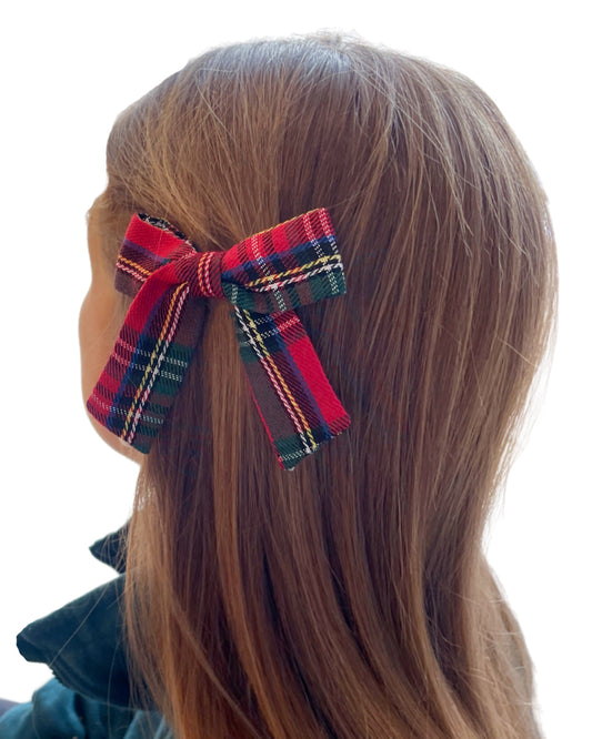 Plaid Hair Bow in Scottie Stewart