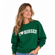 Adult I Heart Horses Sweatshirt