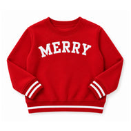 Adult Merry Striped Sweatshirt