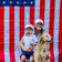 American Flag Bow Baseball Hat (Adult)