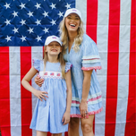 American Flag Bow Baseball Hat (Adult)