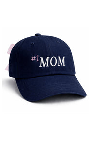 #1 Mom Bow Baseball Hat