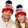 Adult American Flag Bobble Hat