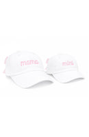 Mama &amp; Mini Bow Baseball Hat Set