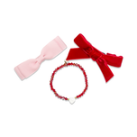 Christmas Tree Bows & Bracelet Gift Set