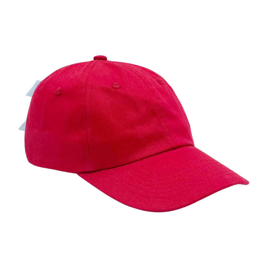 Bow Baseball Hat in Ruby Red (Girls)