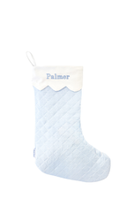 Customizable Blue Quilted Stocking